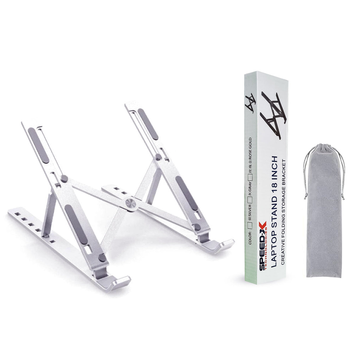 Speedx Foldable Laptop Stand – Aluminum, Portable