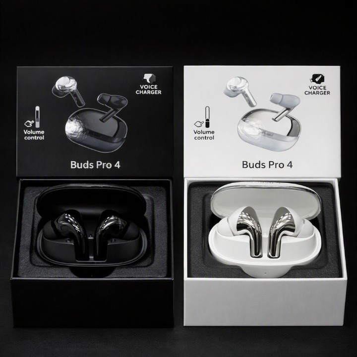 Buds Pro 4 Wireless Bluetooth Earbuds with Volume Control & Voice Changer