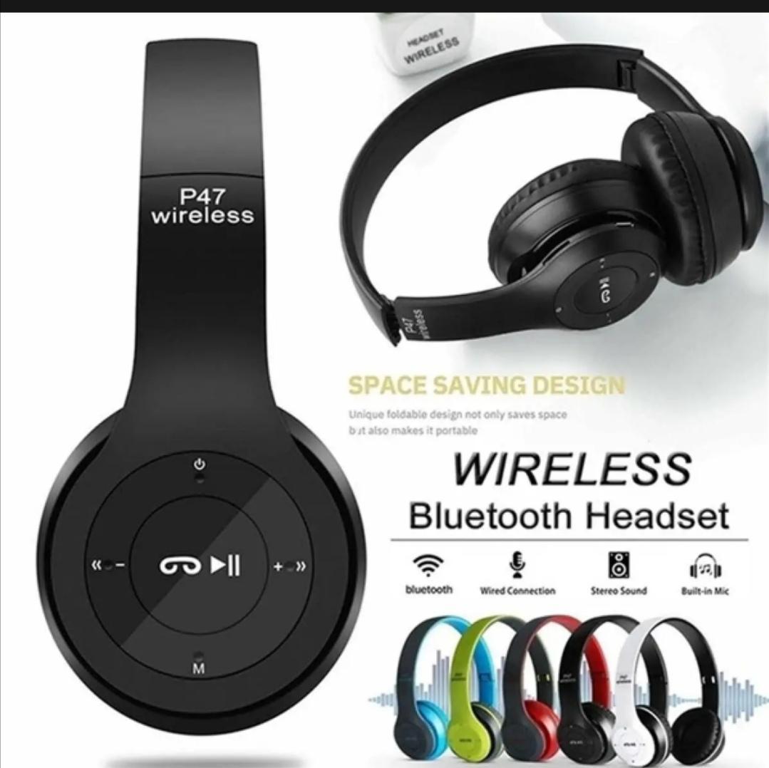 P47 Wireless High Quality Bluetooth Foldable Headset With Microphone FOR All cell phones and laptop used