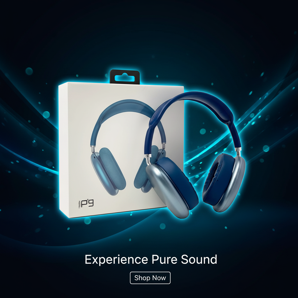 P9 Wireless Headphones – Experience Pure Sound Dark