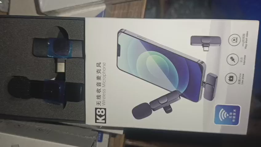 K8 Wireless Collar Mic – Vlogging & Podcasts